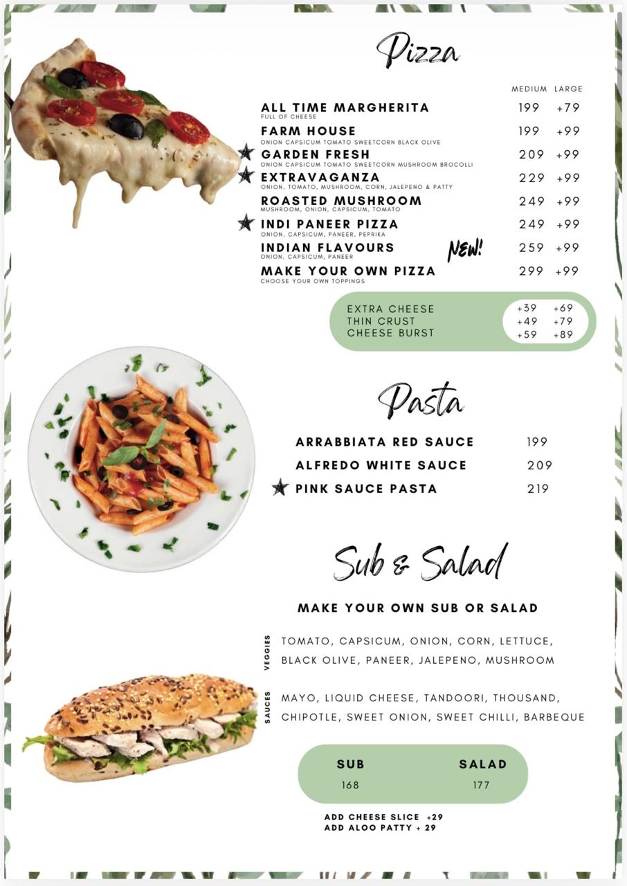Snacks Menu